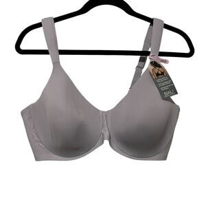Bali Bra Womens Size 38D Coolest Smoothing Underwire T-Shirt Bra DF4580 Purple